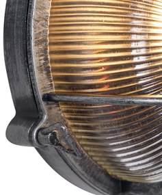 Lampada da Parete per Esterni Argento Rotonda IP44 - Noutica