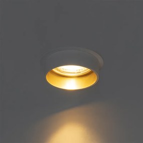 Set di 6 faretti da incasso moderni bianchi con interno dorato - Insta