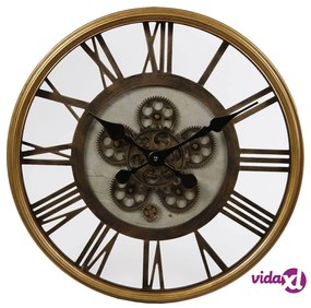 Gifts Amsterdam Orologio da Parete Radar Open Ottone e Nero 54,5 cm