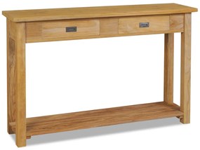 Tavolo Consolle İn Legno Massello Di Teak 120x30x80 Cm /