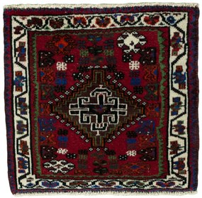Shiraz Tappeto persiano 50 x 50 Rosso (Iran) Annodato A Mano