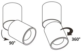 Faretto NIXA 1xGU10/10W/230V nero/oro