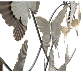 Pannello decorativo in ferro trama farfalle 118x3x52 cm Butterfly