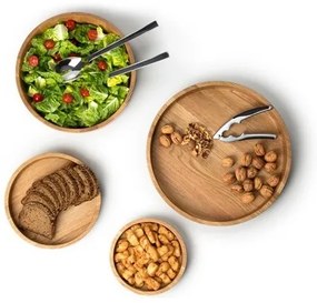 Continente C4134 - Ciotola in legno 25x4,8 cm rovere