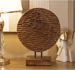Scultura Coin In Teak Riciclato Cm 30X15,5X40 (Pezzi Unici - Non Rip. In Serie)