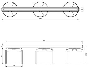 Faretto JONKO 3xE27/60W/230V
