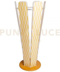 Portaombrelli vera in cristallo acrilico colore bianco e giallo