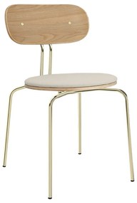 Sedie da pranzo in crema e oro Curious - UMAGE