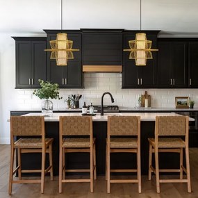 Immax 08254L - Lampadario a sospensione con filo PINCHOS 1xE27/40W/230V diametro 45 cm bambù