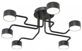 Lampada da soffitto in acciaio KURAGE 6 nera 6xGX53 Colore del corpo Nero