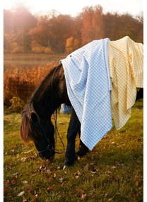 Biancheria da letto in crêpe giallo e bianco per letto singolo 140x200 cm Bæk&amp;Bølge - JUNA