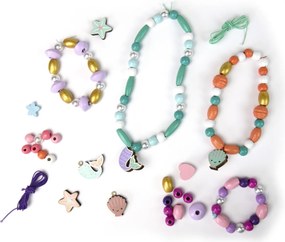 Perline di legno colori pastello - Sirena, 400 pezzi