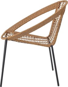 Set di mobili da giardino di colore naturale in rattan artificiale per 2 persone Dudine – Bloomingville