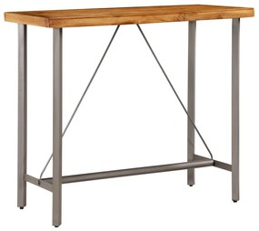 Tavolo da bar teak in massello rigenerato 120x58x106 cm