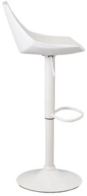 Sgabelli da bar bianchi ad altezza regolabile in similpelle in set di 2 (altezza seduta 56,5 cm) - Casa Selección