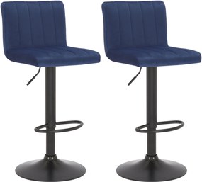 Set Sgabelli Jamie Samt: Stile E Comfort Inconfondibili / Blau