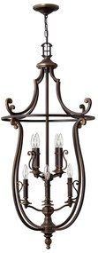 Lampadario Classico Plymouth Acciaio Bronzo Antico 8 Luci E14