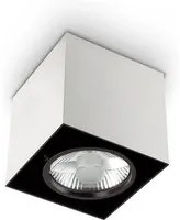 Plafoniera Moderna Mood Square Alluminio Bianco 1 Luce Gu10 7W 3000K D15Cm