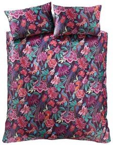 Biancheria da letto viola in velluto per letto matrimoniale 200x200 cm Kate Floral – Catherine Lansfield