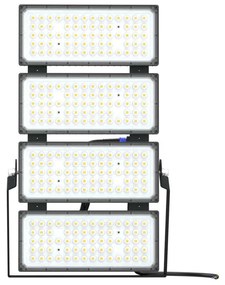 Faro Modulare LED 800W IP66, 167lm/W, No Flickering con driver Philips Colore  Bianco Naturale 4.000K, Scegli l'angolo di illuminazione Asimmetrica 50°, Scegli le staffe dei moduli Fisse
