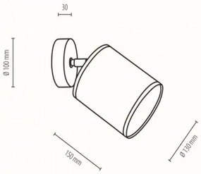 Spot-Light 56792104 - Lampada da parete JUTE 1xE27/25W/230V
