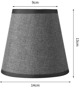 Brilagi - Paralume universale NUBILA E27 13x9 cm grigio