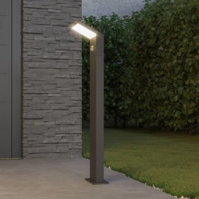 Arcchio lampione a LED Yolena, sensore, 100 cm, antracite Yolena, Nero, Alluminio, Moderno