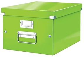 Scatola di cartone verde con coperchio 28x37x20 cm Click&amp;Store - Leitz