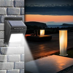 Faretto Solare da parete a LED 1200mAH con sensore di movimento...