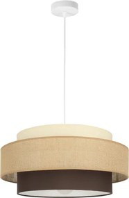 Brilagi - Lampada a sospensione su cavo RESNA 1xE27/60W/230V Ø 40 cm beige/nero