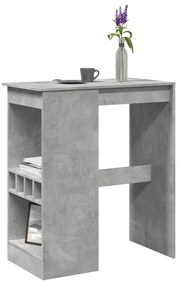 Tavolo Bar Con Rastrelliera Grigio 90x47,5x103,5 Cm Multistrato /