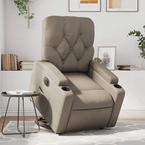 Poltrona Alzapersona Reclinante Elettrica Cappuccino Similpelle /