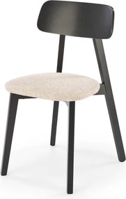 Sedia imbottita Hylo beige/nero