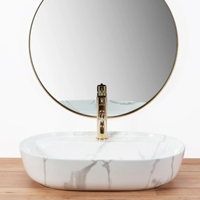 Lavabo da appoggio REA Aura 61 Marmo Shiny