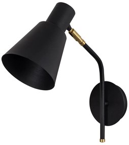 Lampada da parete in nero e oro ø 15 cm Sivani - Opviq lights
