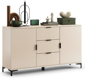 Comò LANA K-150S Beige (Champagne) - MOBILE A 2 ANTE CON CASSETTI