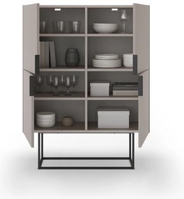 Armadietto grigio/beige 100x130 cm Titan – Marckeric