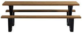 Tavolo da pranzo da giardino con panche , 206 x 145 cm Tablo - WOOOD