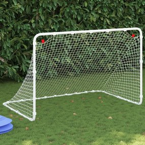 Porta Da Calcio Bianca 122x81x81 Cm İn Acciaio /