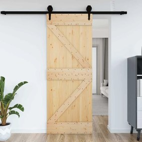 Porta Narvık 85x210 Cm İn Legno Massello Di Pino /
