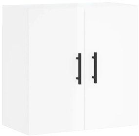 Armadietto a muro bianco lucido 60x31x60 cm legno multistrato