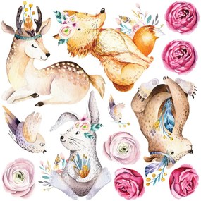 Adesivi murali per bambini Animali della foresta - Ambiance