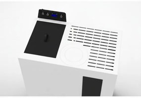 Stufa A Pellet Slim Ventilata 5 kW Bronte Bianca C-Line