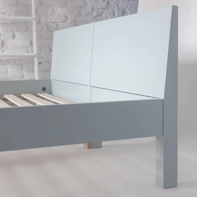 Letto matrimoniale bianco in legno di faggio con griglia 160x200 cm Dabi - Ragaba