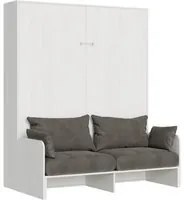 Letto a scomparsa 160 verticale Kentaro Sof - Bianco Frassino