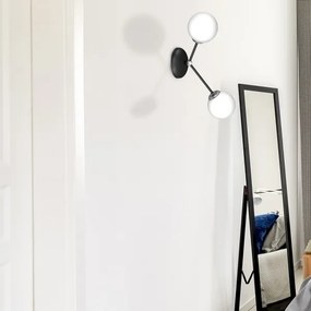 Applique JOY 2xE14/40W/230V nero/cromo lucido