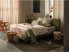 Letto matrimoniale imbottito verde 180x200 cm Linea – Micadoni