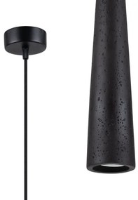 Sollux SL.1355 - Lampadario a sospensione con filo ELECTRA 1xGU10/10W/230V calcestruzzo/nero