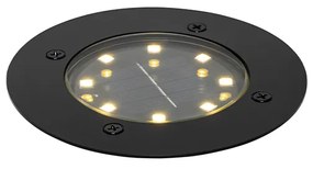 Faretto da terra moderno nero con LED IP65 solare - Terry