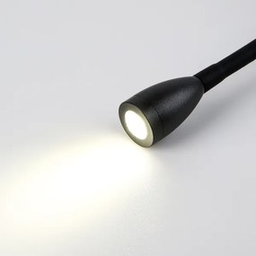 Brilagi - LED Lampada flessibile da muro MAYA Double LED/4W/230V + LED/3W nero